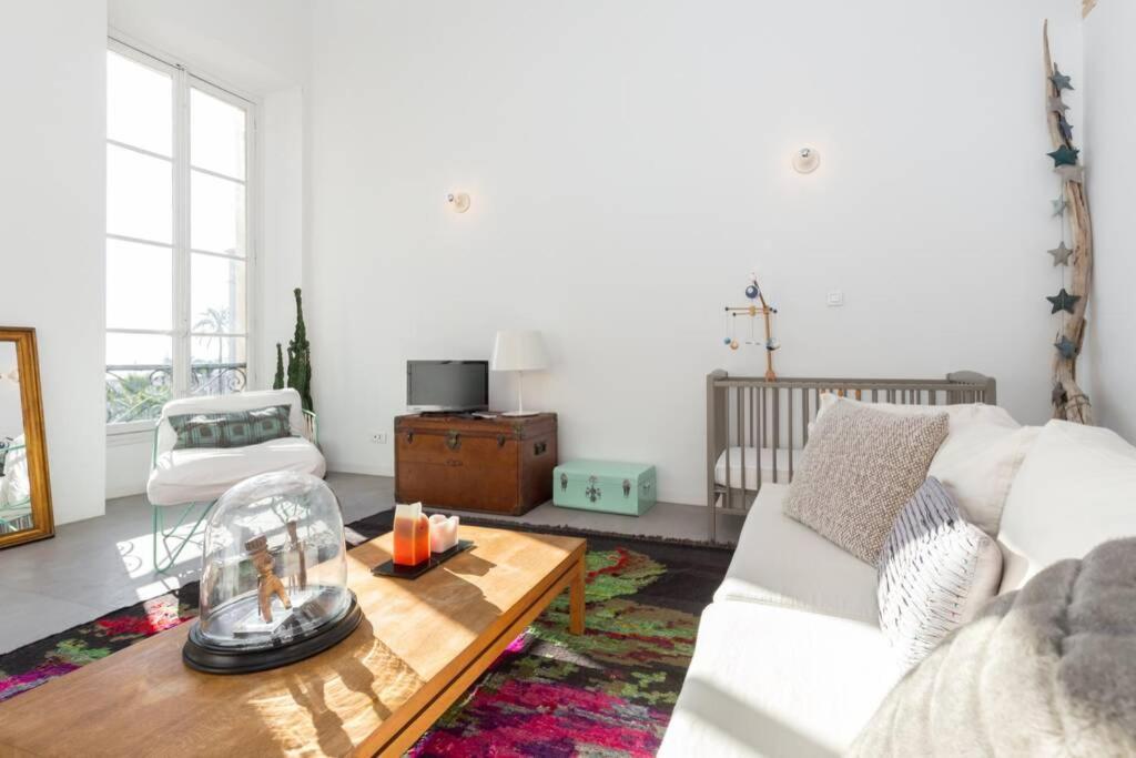06J - Superb Duplex Loft With Ac - Sea View Apartment Nice Luaran gambar